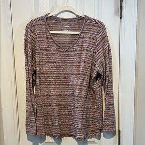 Sonoma Multicolor Striped Long Sleeve Tee